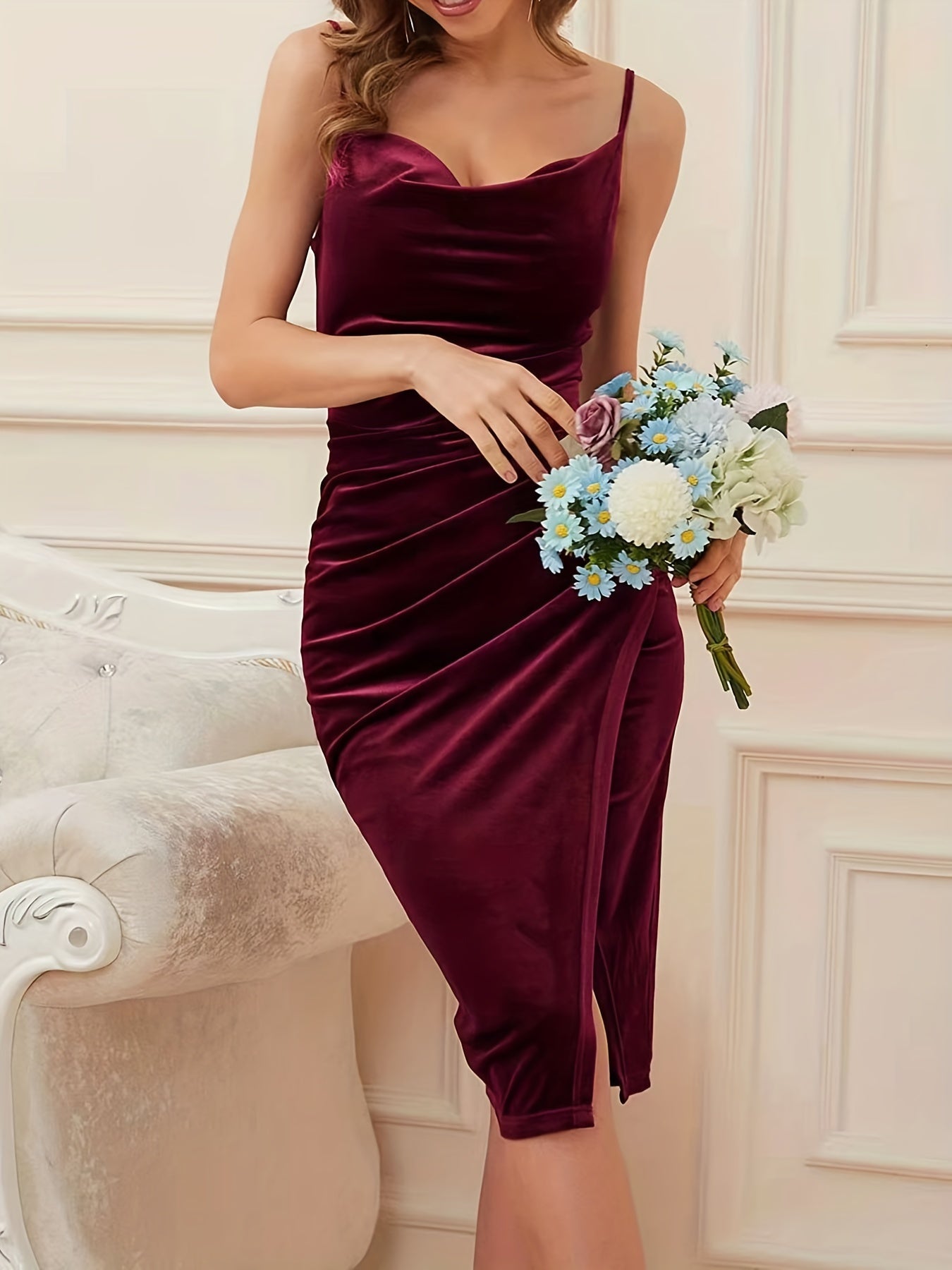 Veronica | Velvet Cocktail Dress