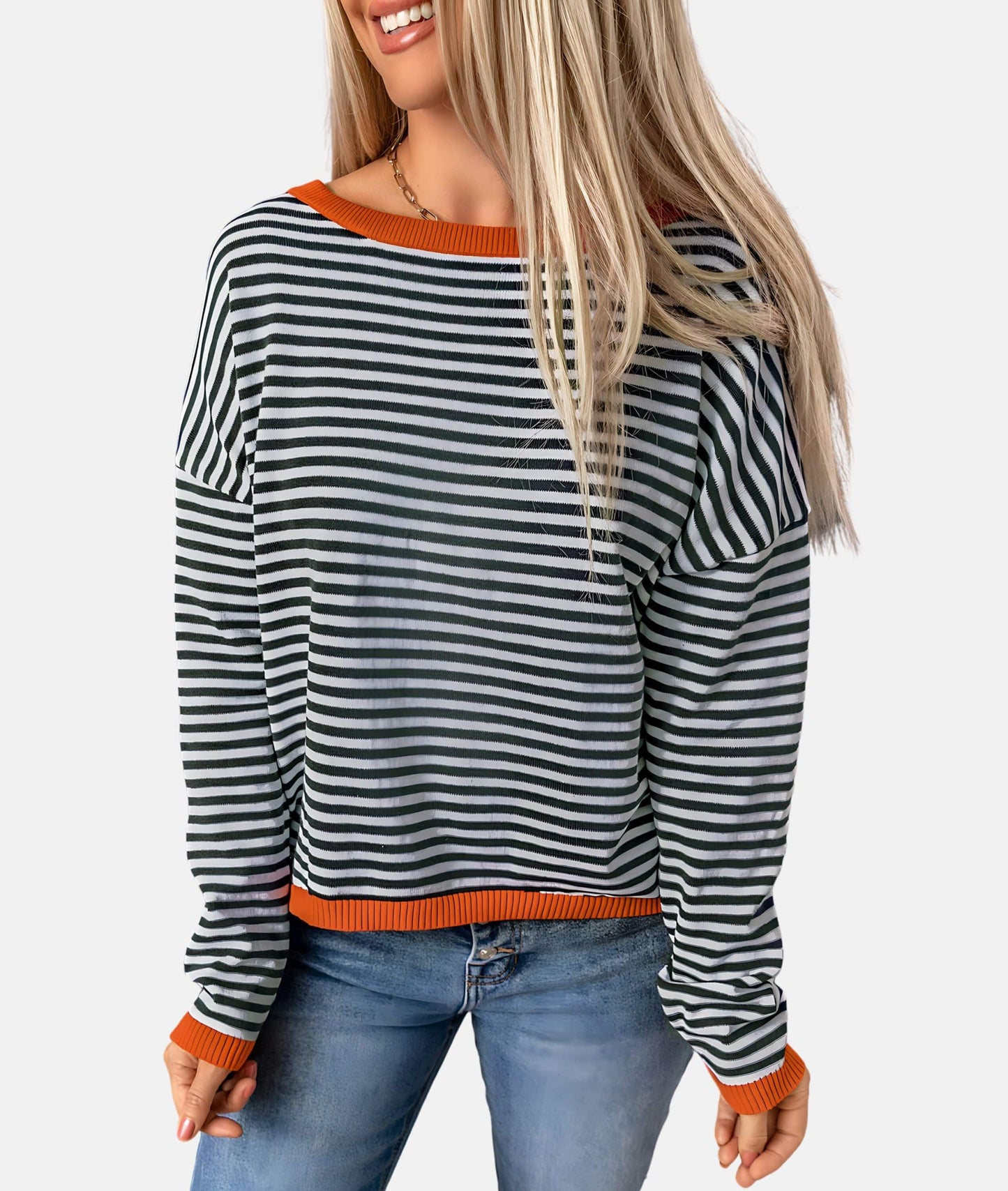 Wisteria | Striped sweater for women
