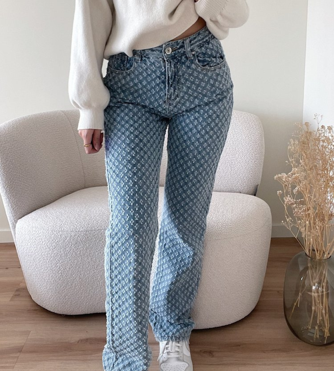Tiffany | Stylish Jeans With A Diamond Pattern