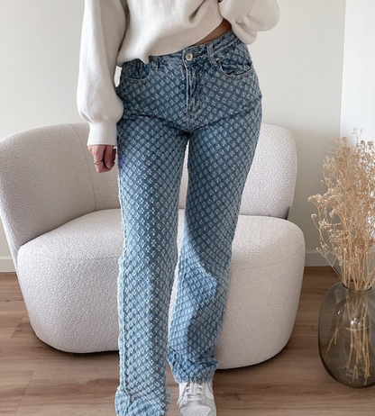 Tiffany | Stylish Jeans With A Diamond Pattern