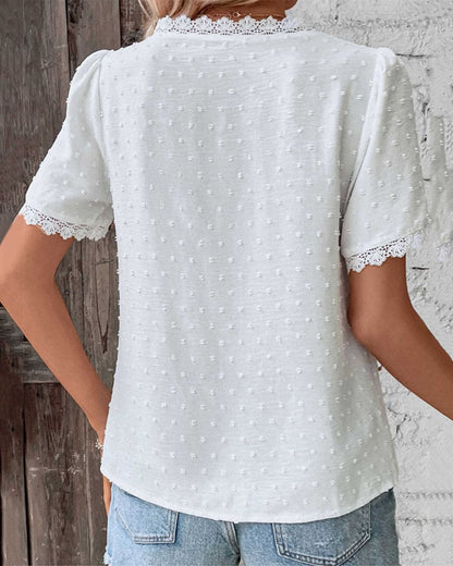Vanesa | Blouse With Short Sleeves And V-Neck