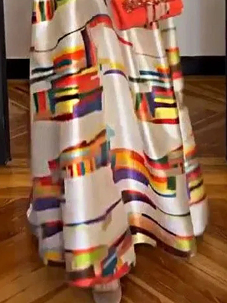 Vanessa| Geometric Maxi Dress