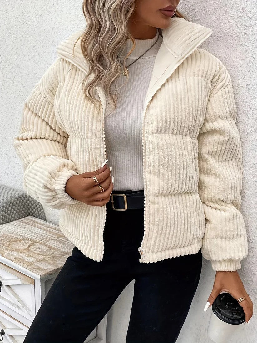 Acacia | Elegant beige puffer jacket