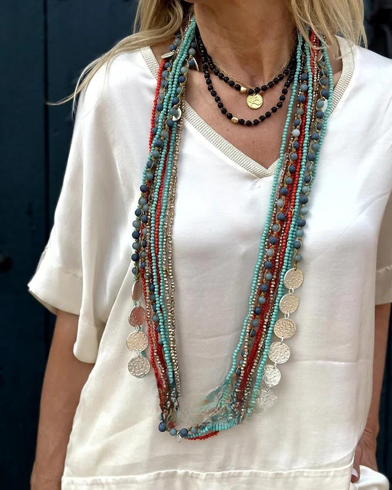 Valeria | Bologna'S Elysian Elegance Blouse & Pants Set