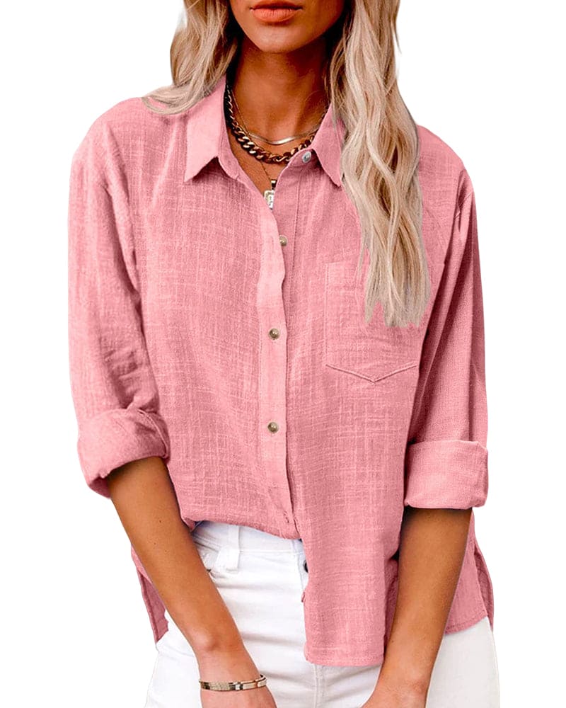 Wanda | Chic Long-Sleeved Button-Down Blouse