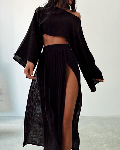 Uma | Two-Piece Set Flowy Split In