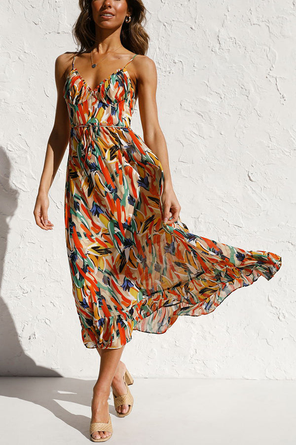 Uxue | Colorful midi dress