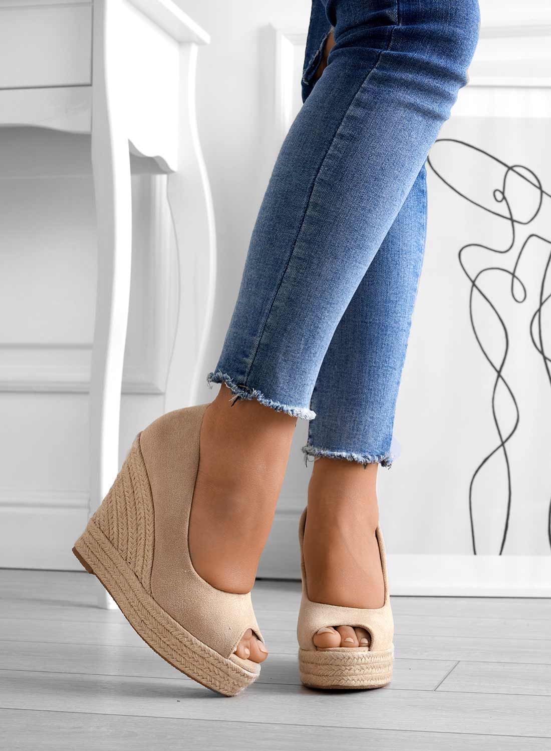 Wanda | Suede wedge espadrilles
