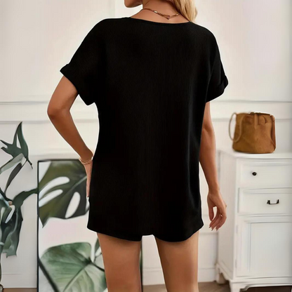 Victoria | Casual plain colors two-piece set