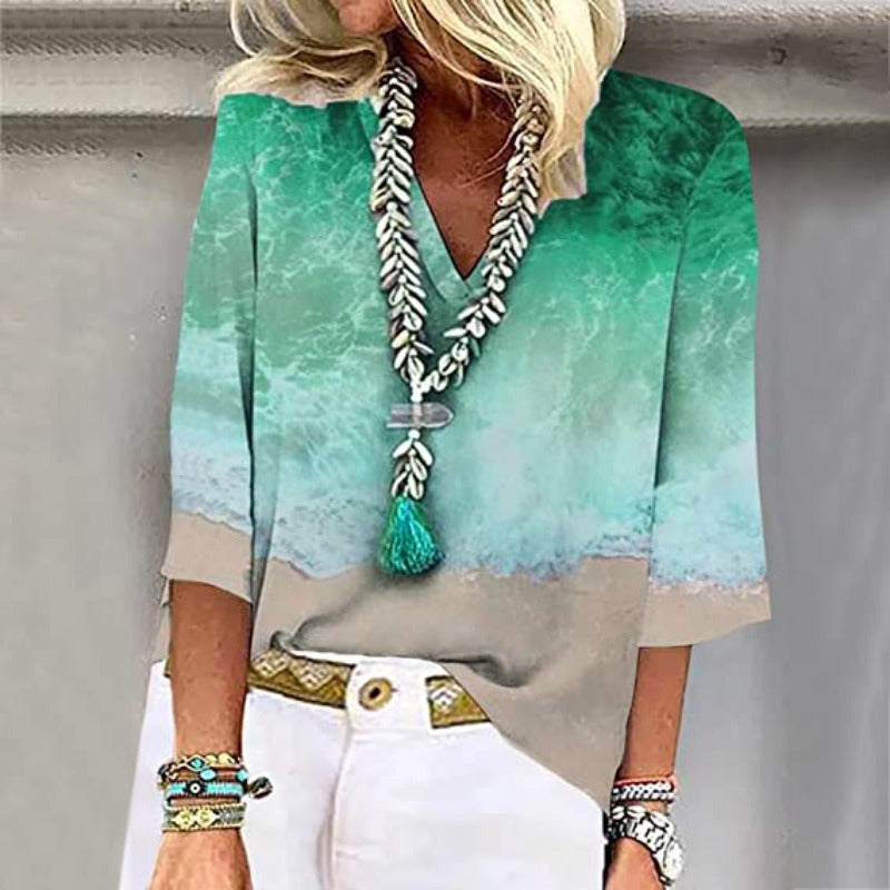 Uxía | Elegant Multicolored Women'S Blouse