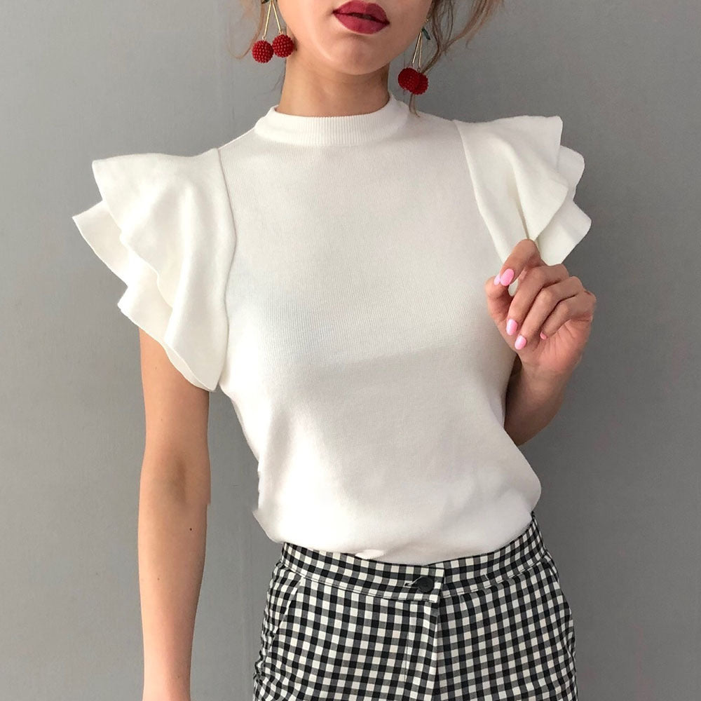 Violet | Fashionable Blouse With Ruffles