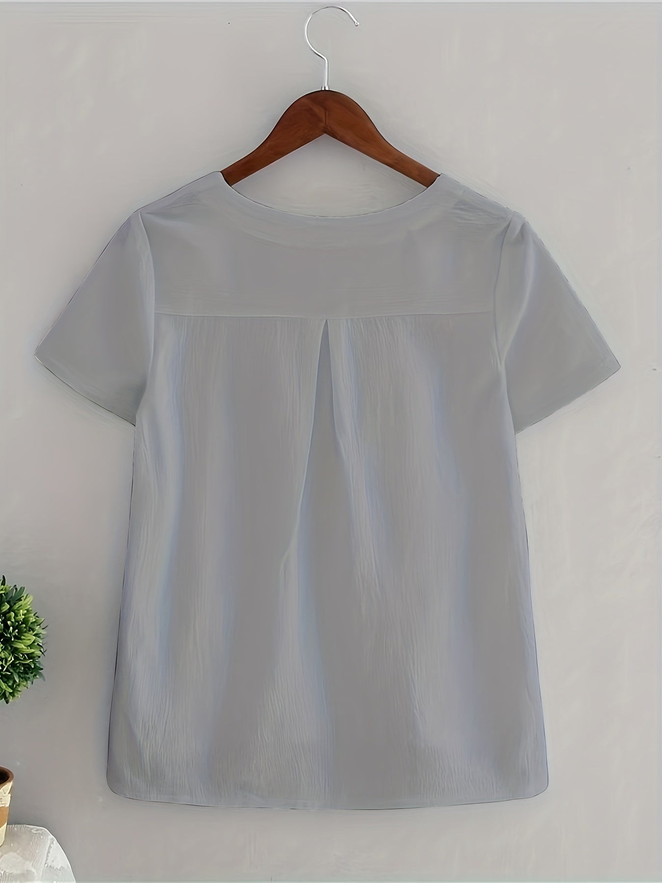 Acacia | Women'S White V-Neck Linen Blouse