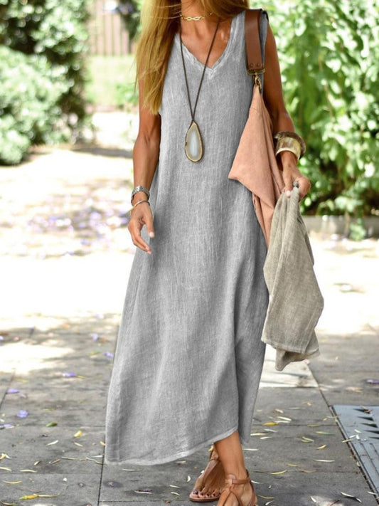 Xana | Lightweight And Versatile Summer Linen Maxi Dress
