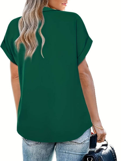 Verónica | Casual Summer Shirt With Turn-Down Collar For Women