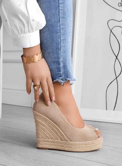 Wanda | Suede wedge espadrilles