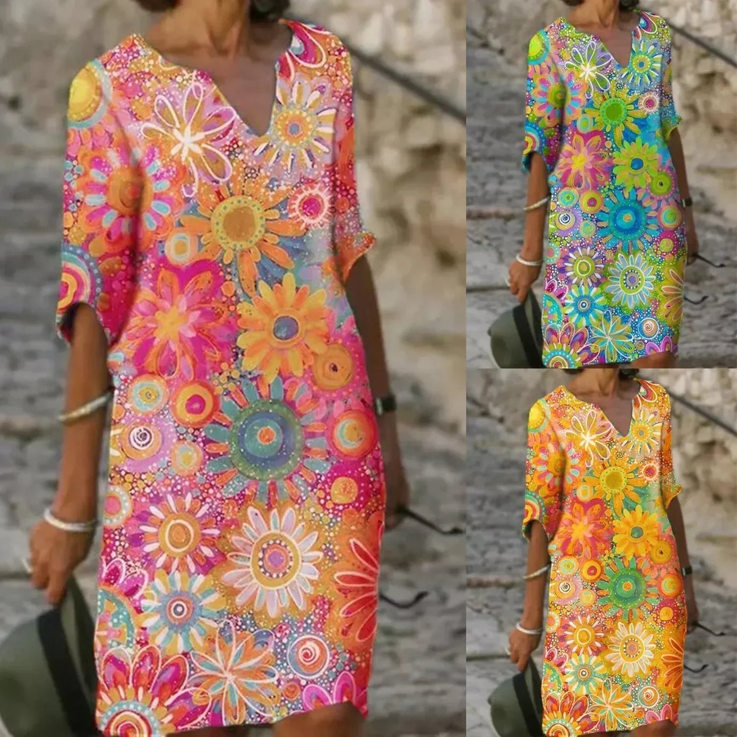 Wanda | Floral V-Neck Dress