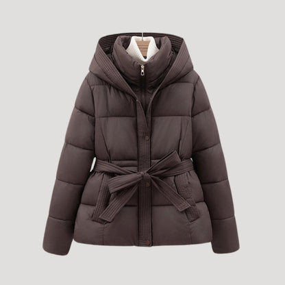 Verónica| Julia ��������� Lined Jacket with Tie Belt and Hood