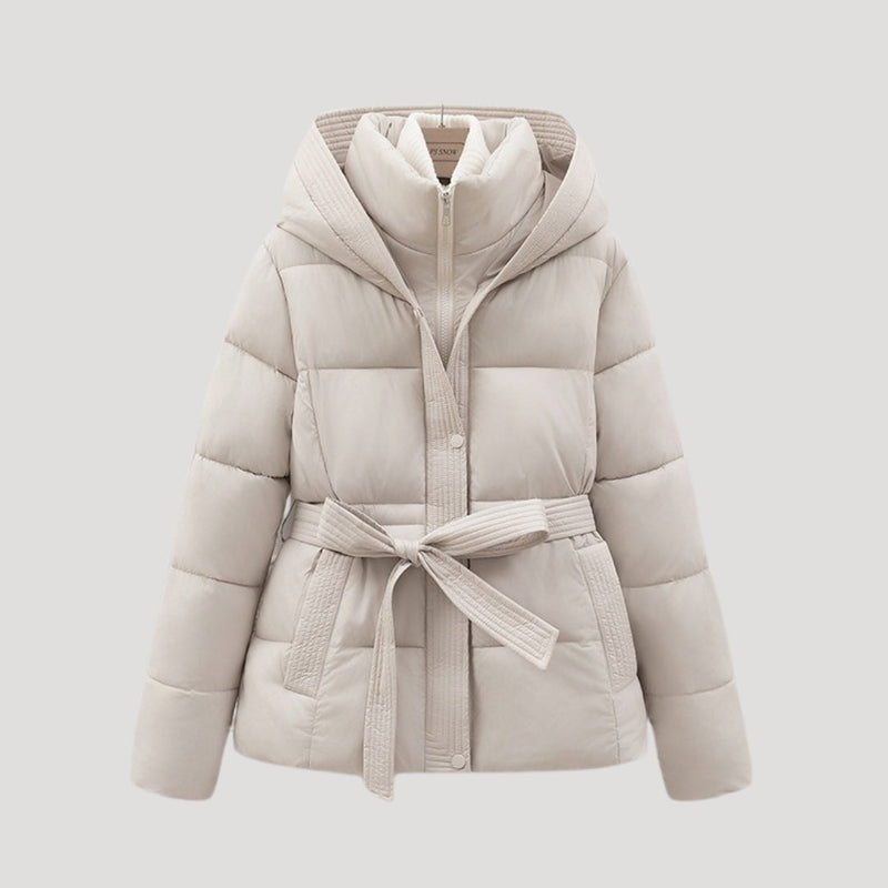Verónica| Julia ��������� Lined Jacket with Tie Belt and Hood