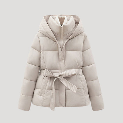 Verónica| Julia ��������� Lined Jacket with Tie Belt and Hood