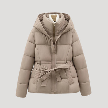 Verónica| Julia ��������� Lined Jacket with Tie Belt and Hood