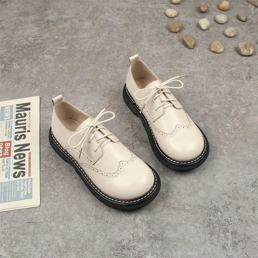 Xanthe | Wide Box Brogue Style Oxford Shoes