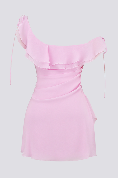 Vanesa | Off-Shoulder Ruffle Shirt Mini Dress