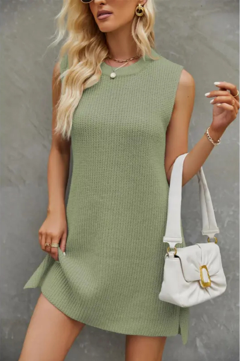 Trees | Sleeveless dress with round neck