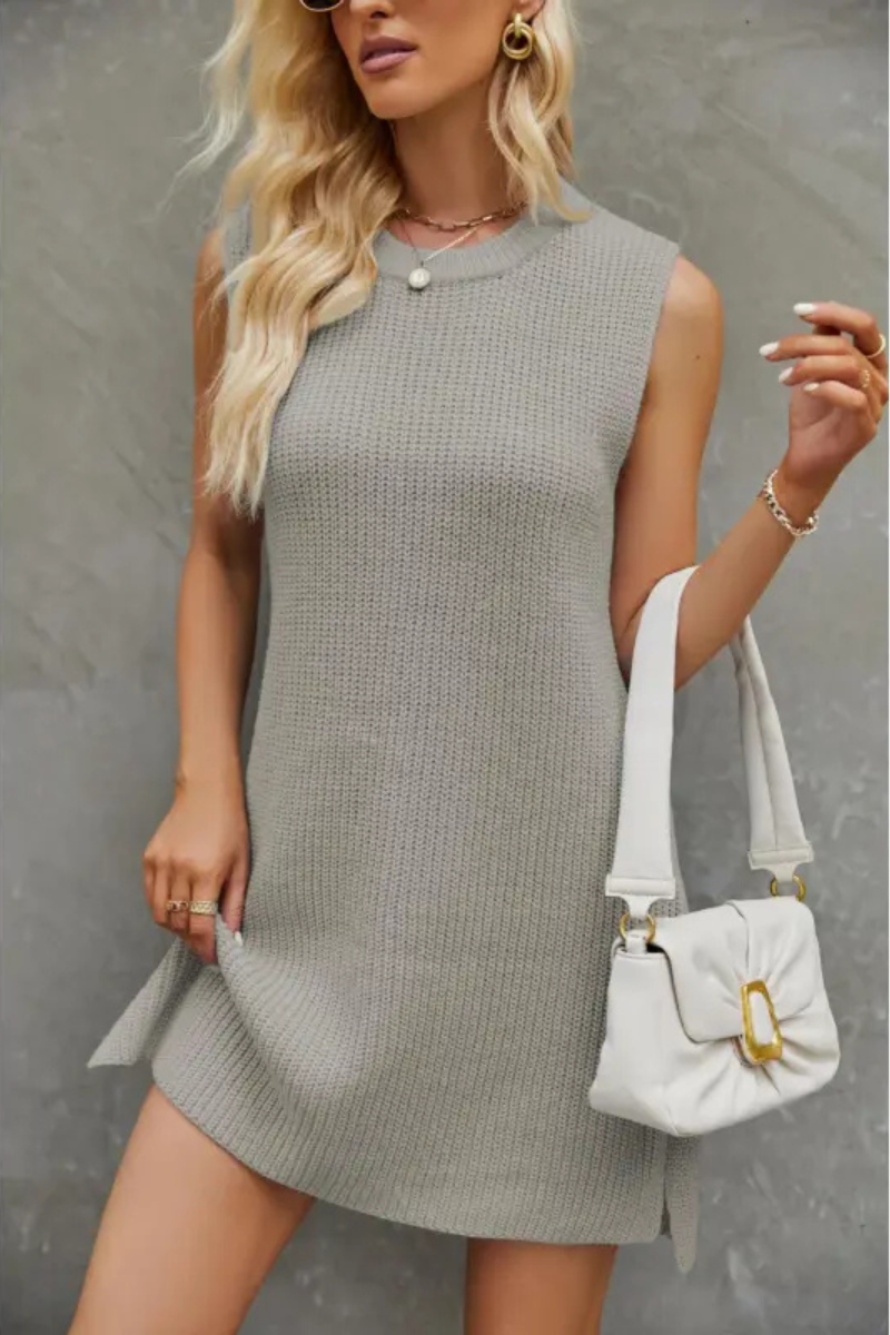 Trees | Sleeveless dress with round neck