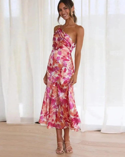 Willow | The Fiora��������� ��������� Asymmetric Floral Maxi Dress for Women