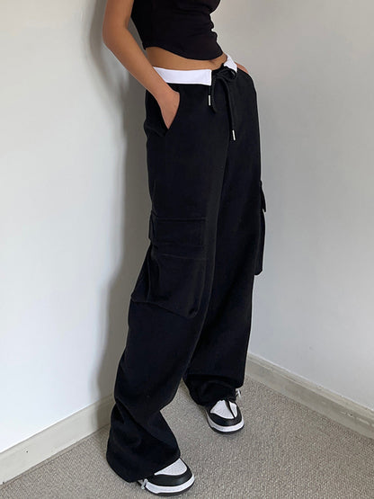Vanesa | Comfortable Cargo Sweatpants With Contrast Waistband