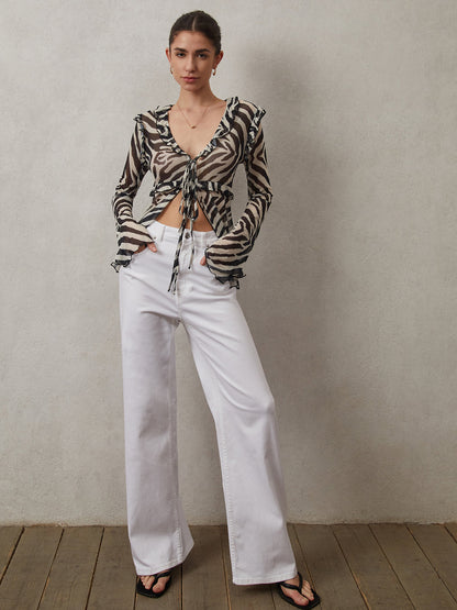 Willow | Ruffle Top With Knot Details