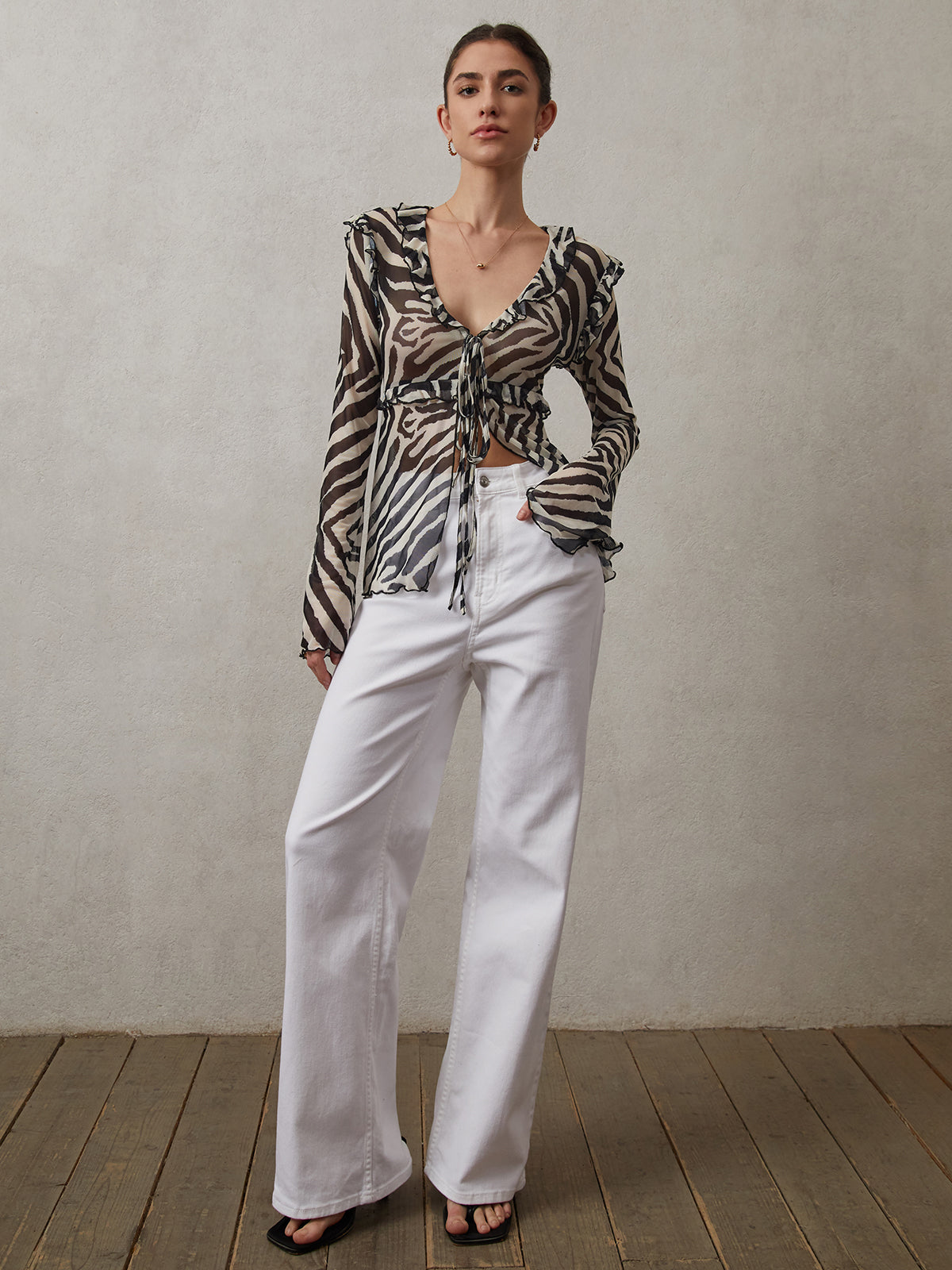 Willow | Ruffle Top With Knot Details