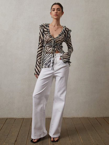 Willow | Ruffle Top With Knot Details