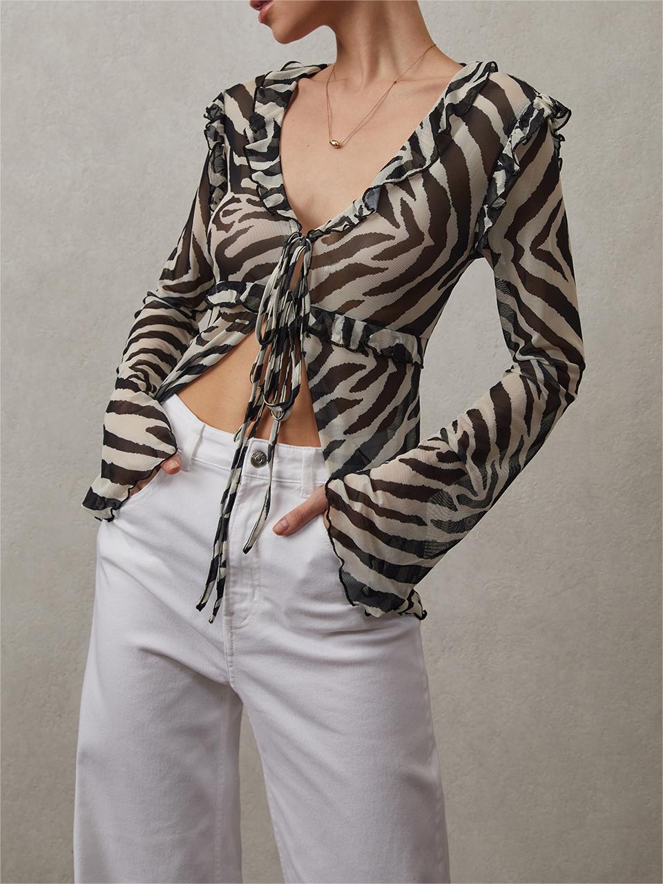 Willow | Ruffle Top With Knot Details