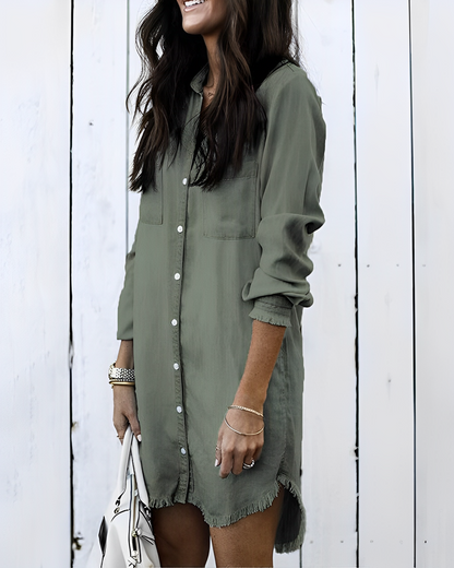 Tracey | Button-Down Denim Shirt