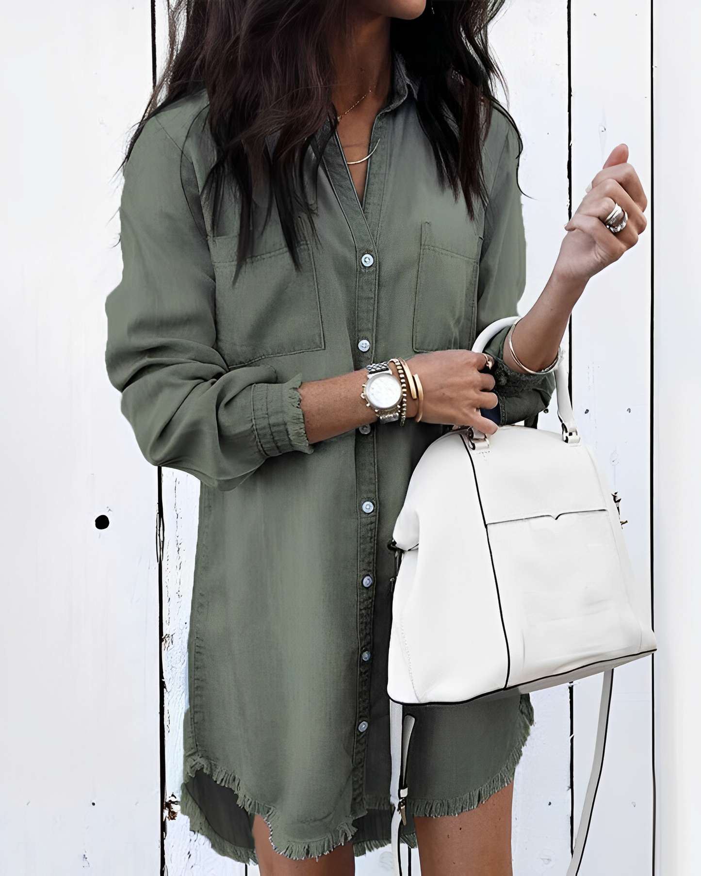 Tracey | Button-Down Denim Shirt