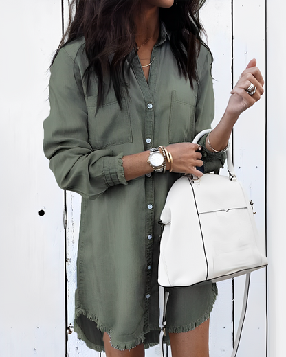 Tracey | Button-Down Denim Shirt