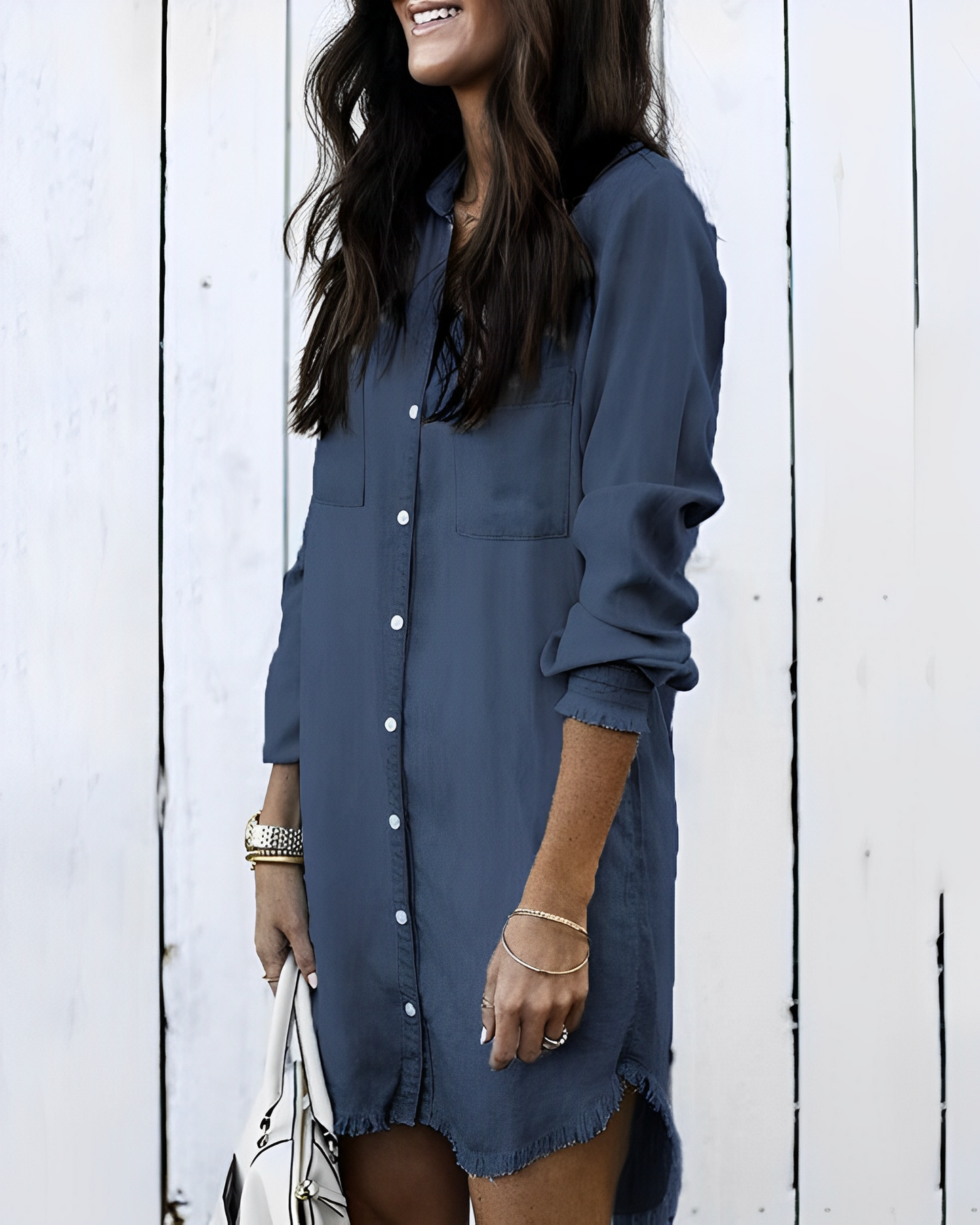Tracey | Button-Down Denim Shirt