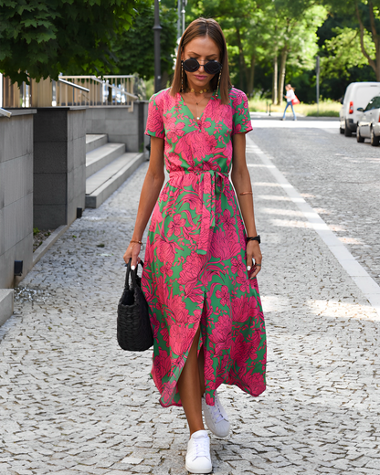 William | Waist Belt Floral Dress