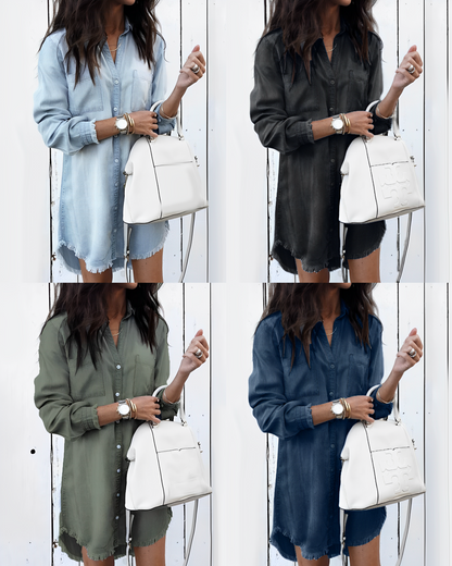 Tracey | Button-Down Denim Shirt