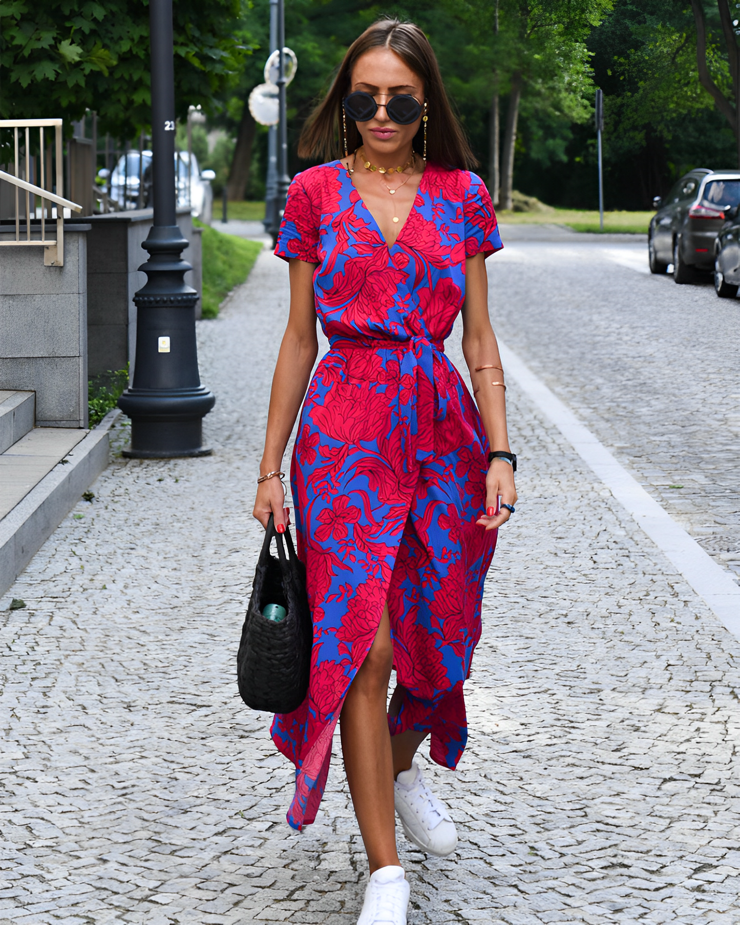 William | Waist Belt Floral Dress