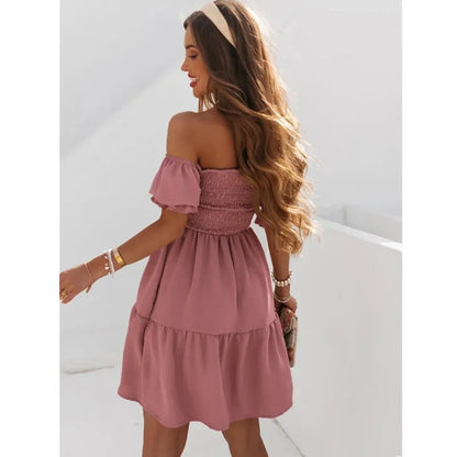 Vanessa | Fashionable Off-The-Shoulder Mini Dress For Trend-Conscious Women