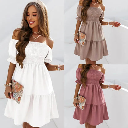 Vanessa | Fashionable Off-The-Shoulder Mini Dress For Trend-Conscious Women