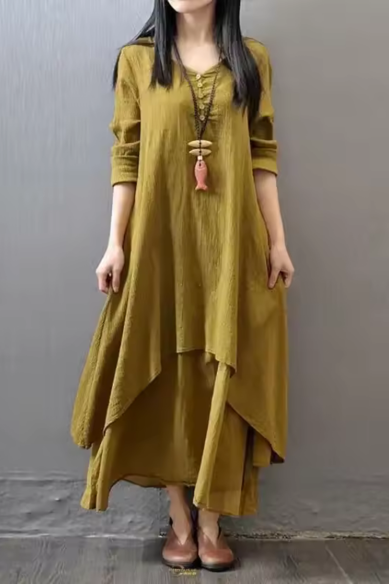 Tessa | Two fake linen dresses