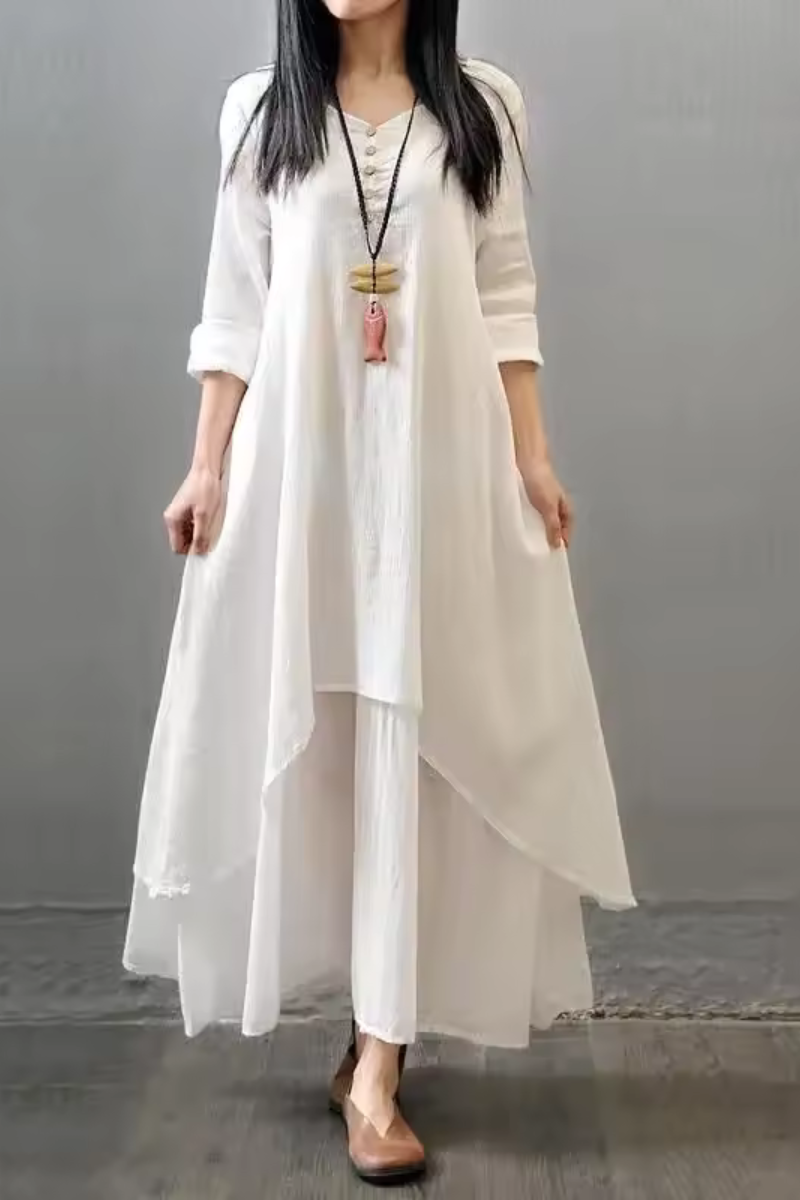 Tessa | Two fake linen dresses