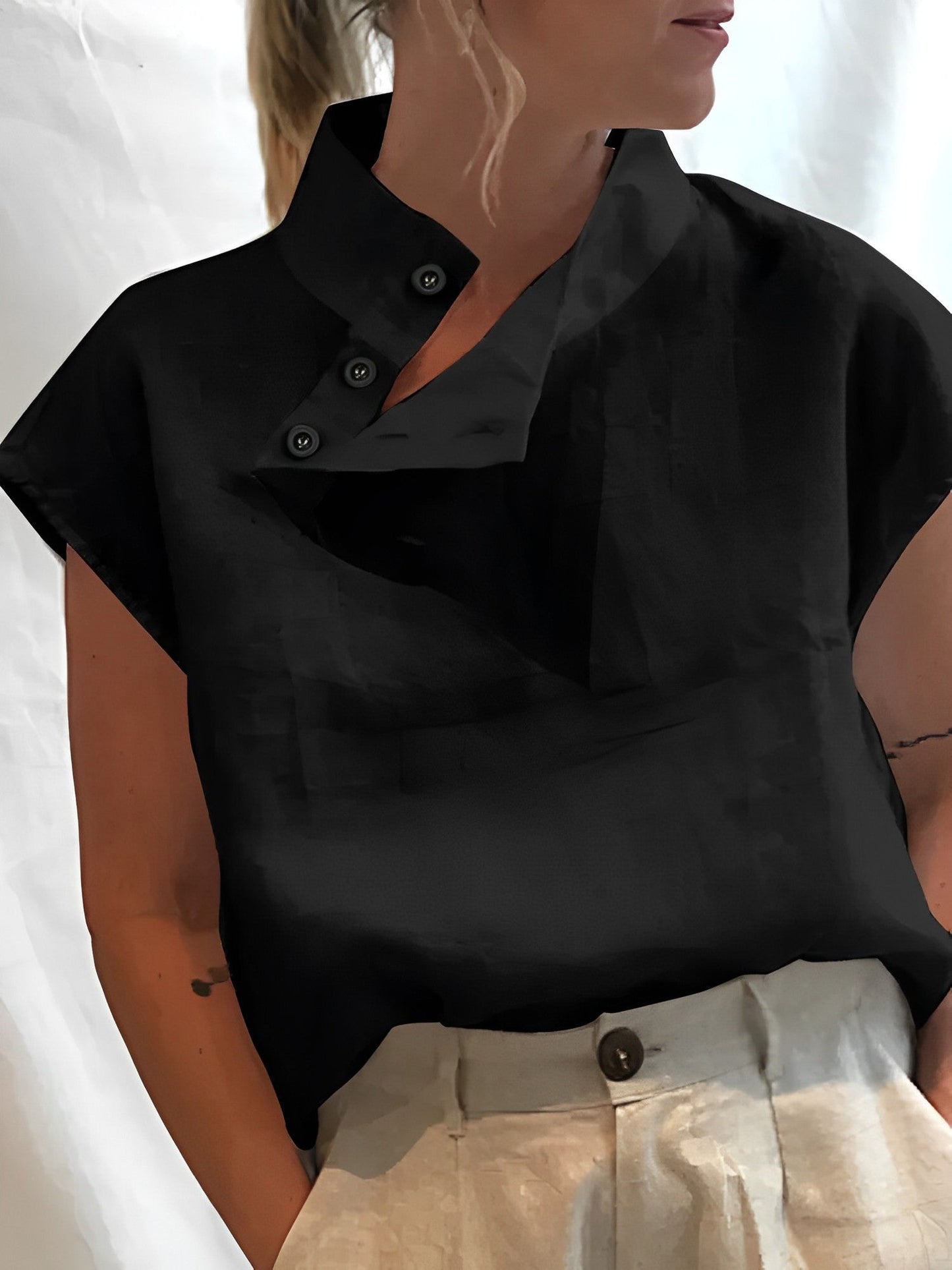 Vesper | Elegant Cotton And Linen Blouse