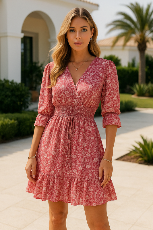 Veda | Women'S Casual Floral Mini Dress