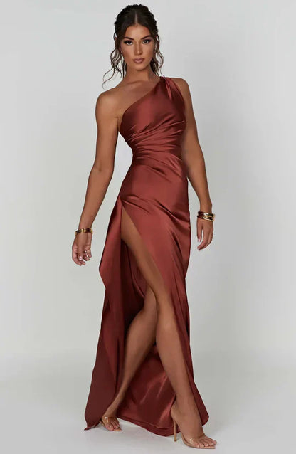 Vivienne | Elegant Satin-Maxi Dress
