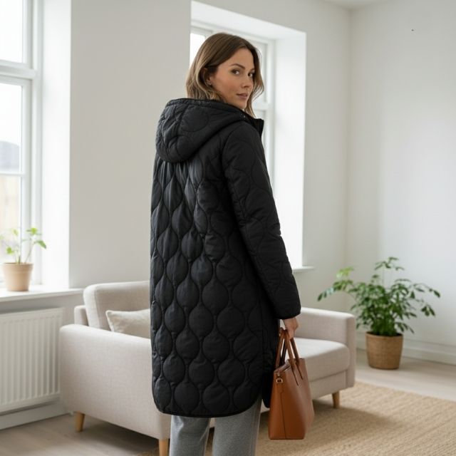 Willow | Women's parka with print, hood, elegant and comfortable