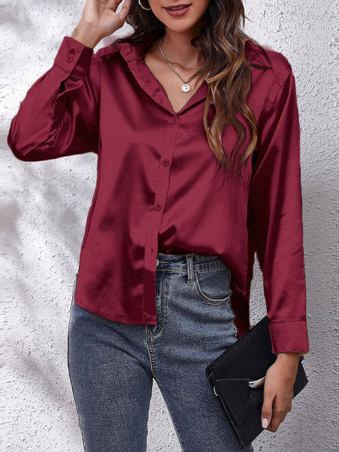 Thalía | Women's Silky LongSleeve Blouse